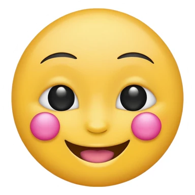 Yellow emoji with pink under eye patches sticker