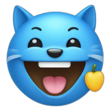 Blue emoji joogi mewing sticker