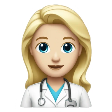 blond nurse with clear blue eyes sticker