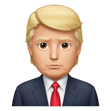 Donald Trump with blonde hair and suit sticker