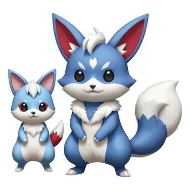 Zangoose-Meowstic-Minccino-Delcatty-Pachirisu-fusion sticker