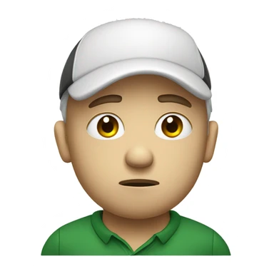 Sad white golfer sticker