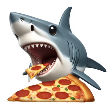 Shark eating a pizza sticker