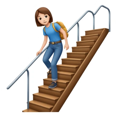 going up stairs sticker