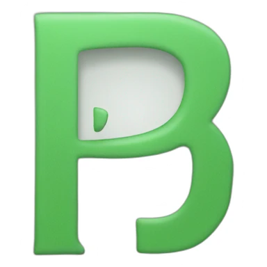 P LETTER green sticker