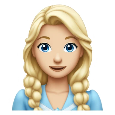 Cinderella wearing Santa hat and have blue eyes sticker