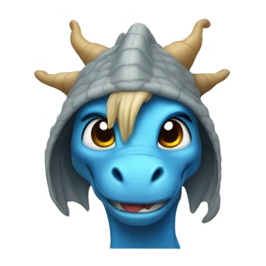 dragon with long hair in a beanie sticker