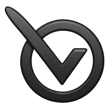 fait moi un emojis avec un fond bleu et un check mark noir au milieux sticker