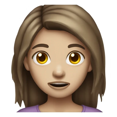 girl zombie with brown hair emoji sticker