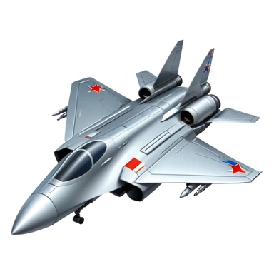 Advanced Russian fighter spacecraft with flag markings on wings sticker