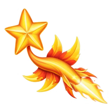 Meteor – Bright falling star with blazing tail sticker
