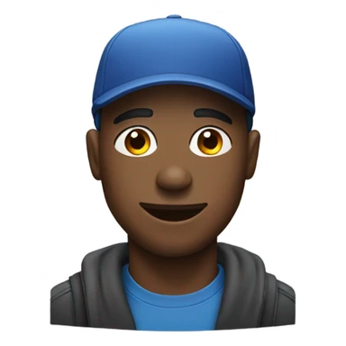 black man with cap on winking  sticker