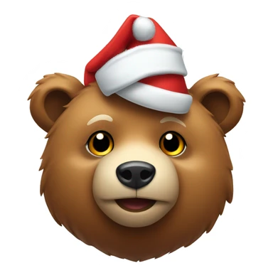 Bear with aChristmas hat sticker
