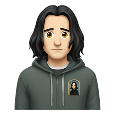Severus Snape wears a sweatshirt that says "Sude" sticker