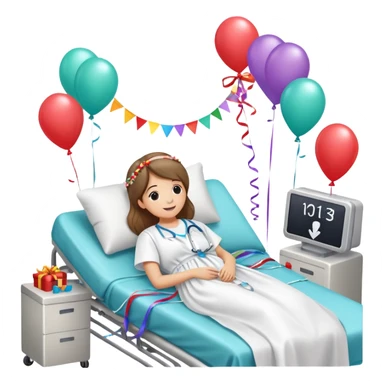 Happy wedding anniversary sick in the hospital  sticker