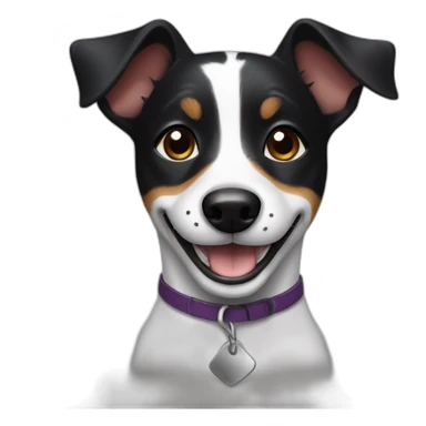 Black Jack Russel Smiling sticker