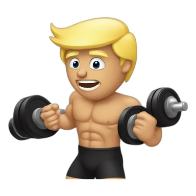 trump hitting the gym sticker