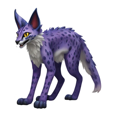 Epic Edgy Colorful  eldritch Sergal-Serval-Vernid full body sticker