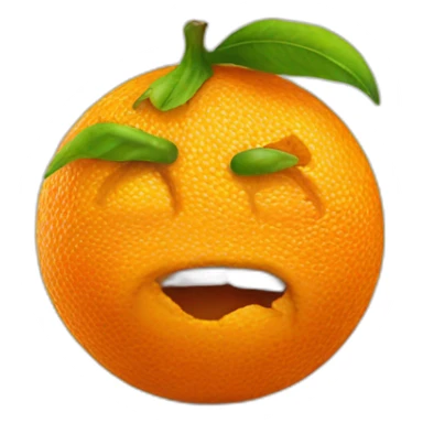 deformed orange sticker