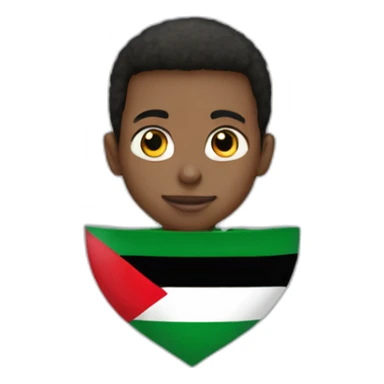 Boy without Palestine flag sticker