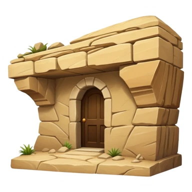 rock overhang , shelter. sticker