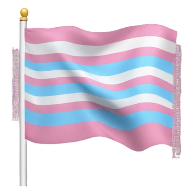 transgender pride flag with five horizontal stripes: light blue, pink, white, pink, and light blue sticker