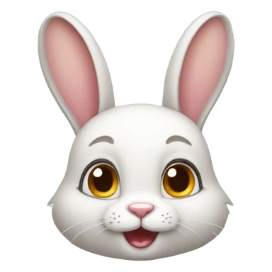 Cute rabbit expression sticker