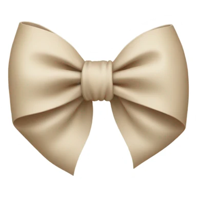 Beige bow sticker