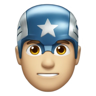 captain america face sticker