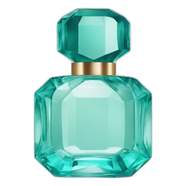 Iconic Octogonal Crystal Fragrance Bottle Turquoise Tint sticker