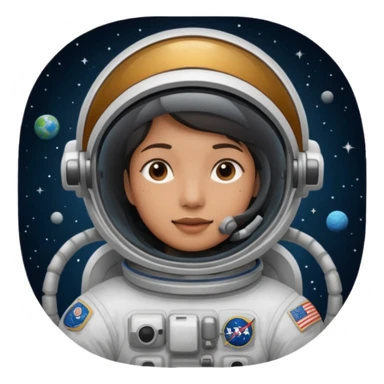 Astronaut floating in space no face real sticker