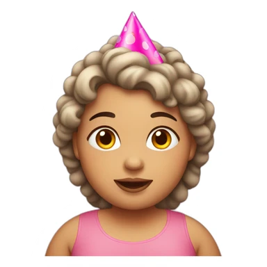 Fat girl birthday sticker