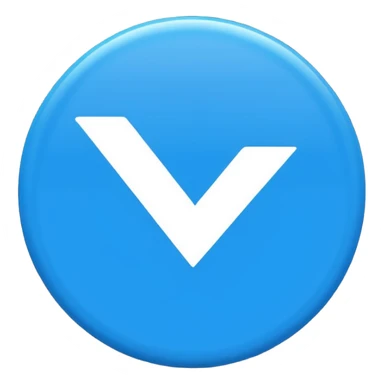 blue tick inside a blue circle sticker