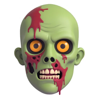 zombie man face sticker