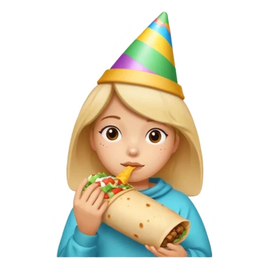 resting burrito face girl sticker