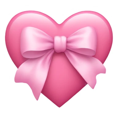 Baby pink heart with a large bow in the middle sticker