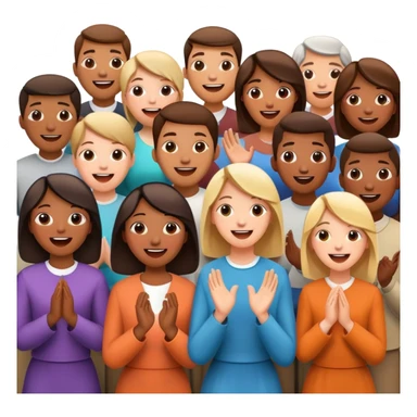 Choir singing sticker