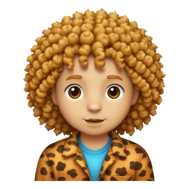 curly animal with shirt sticker