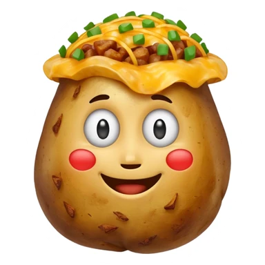 Happy loaded baked potato smiling sticker