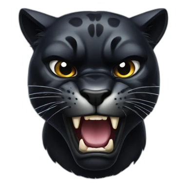 Black panther animal angry sticker