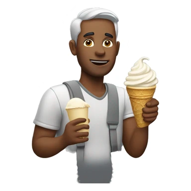 Man taking a pint of ice cream  sticker