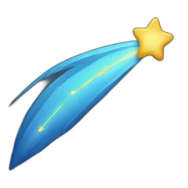 shooting star with dark blue sky sticker