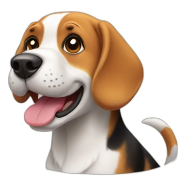beagle happy sticker