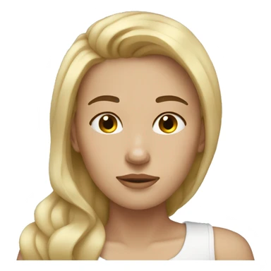 brunette girl with blonde hair sleeping sticker