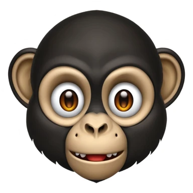 Evil monkey handsome black sticker