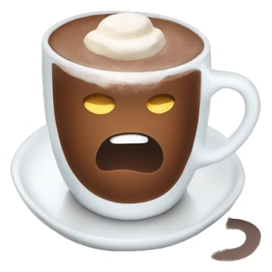 Hot chocolate in see through mug sticker