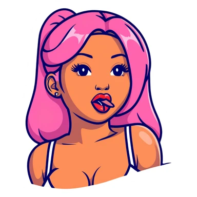 nicki minaj sticking her tongue out  sticker