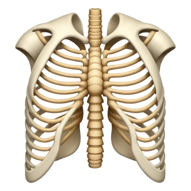 blue back round white ribs sticker