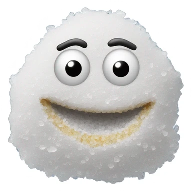 Funny face with a pile of salt sticker