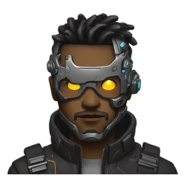 cyberpunk emoji man sticker